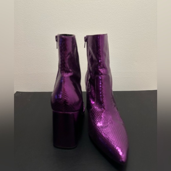 INC International Concepts Anila Purple Snake Block Boots -9-1/2M - Picture 4 of 16